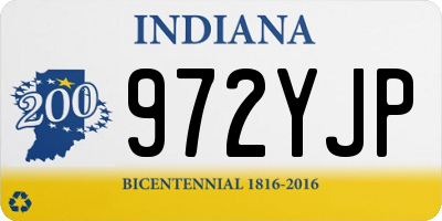 IN license plate 972YJP