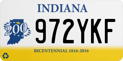 IN license plate 972YKF