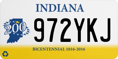 IN license plate 972YKJ
