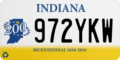 IN license plate 972YKW