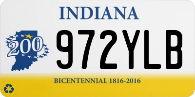 IN license plate 972YLB