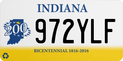 IN license plate 972YLF