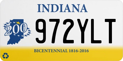 IN license plate 972YLT