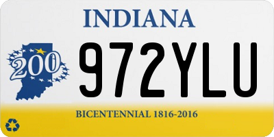 IN license plate 972YLU