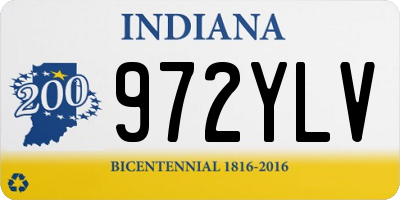 IN license plate 972YLV