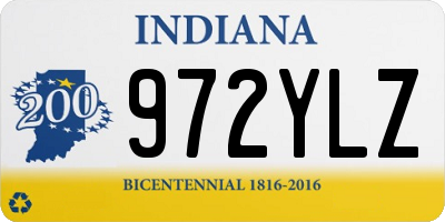 IN license plate 972YLZ