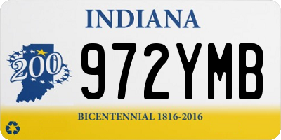IN license plate 972YMB