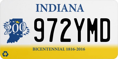 IN license plate 972YMD
