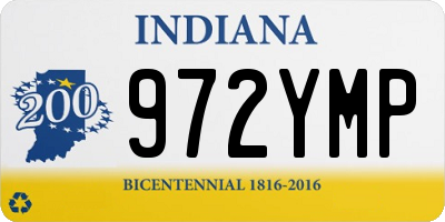 IN license plate 972YMP