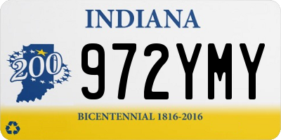 IN license plate 972YMY