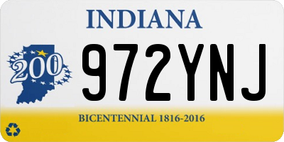 IN license plate 972YNJ
