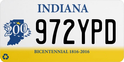 IN license plate 972YPD