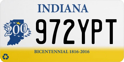 IN license plate 972YPT
