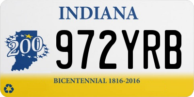 IN license plate 972YRB