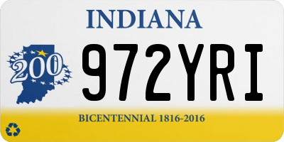 IN license plate 972YRI