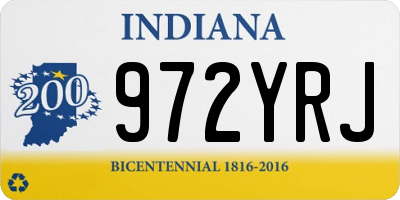 IN license plate 972YRJ
