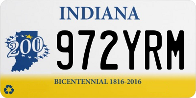 IN license plate 972YRM