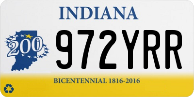 IN license plate 972YRR