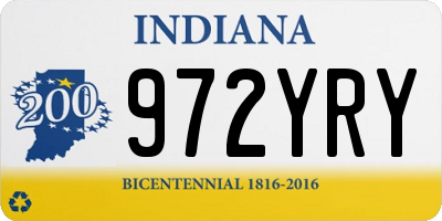 IN license plate 972YRY