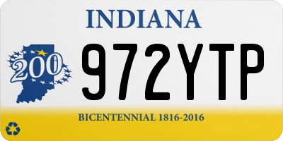 IN license plate 972YTP