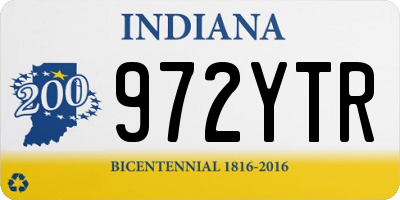 IN license plate 972YTR