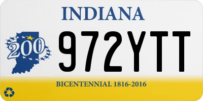 IN license plate 972YTT