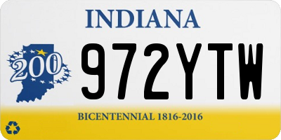 IN license plate 972YTW