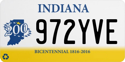 IN license plate 972YVE