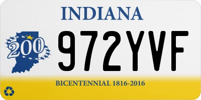 IN license plate 972YVF