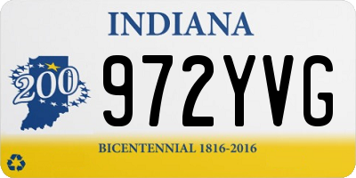 IN license plate 972YVG
