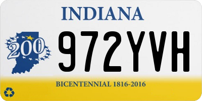 IN license plate 972YVH
