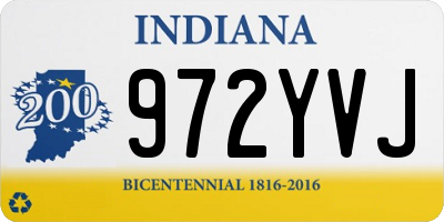 IN license plate 972YVJ
