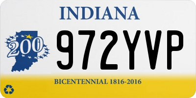 IN license plate 972YVP