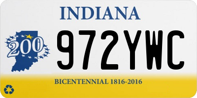 IN license plate 972YWC
