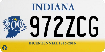 IN license plate 972ZCG