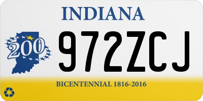 IN license plate 972ZCJ
