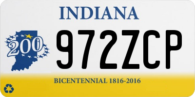 IN license plate 972ZCP