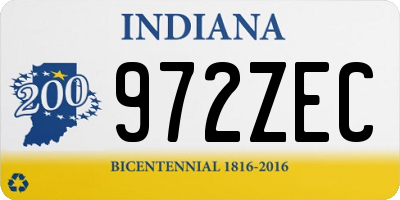 IN license plate 972ZEC