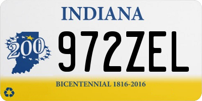 IN license plate 972ZEL
