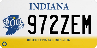 IN license plate 972ZEM