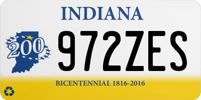 IN license plate 972ZES