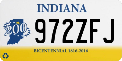 IN license plate 972ZFJ
