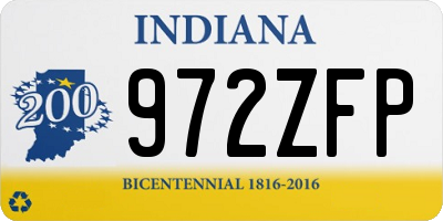 IN license plate 972ZFP