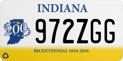 IN license plate 972ZGG