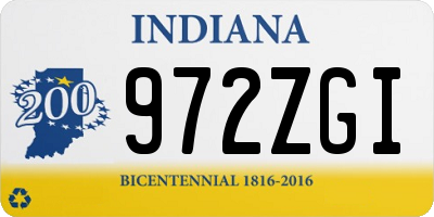 IN license plate 972ZGI