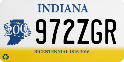IN license plate 972ZGR