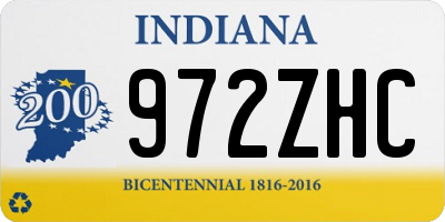 IN license plate 972ZHC