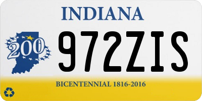 IN license plate 972ZIS