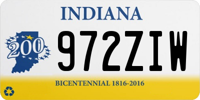 IN license plate 972ZIW