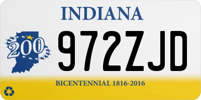 IN license plate 972ZJD